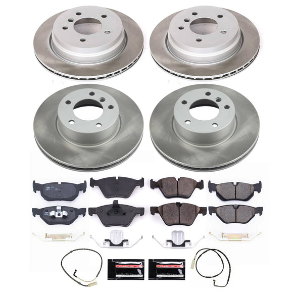 PowerStop Semi-Coated Rotor and Low-Dust Ceramic Brake Pad Kit