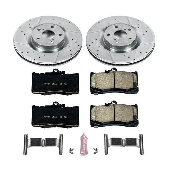 PowerStop Z23 Daily Driver Carbon-Fiber Ceramic Brake Pad and Drilled & Slotted