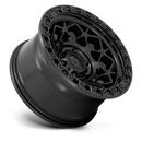 17X9 Fuel D786 Unit Matte Black With Matte Black Ring 5X127 ET-12 wheel rim