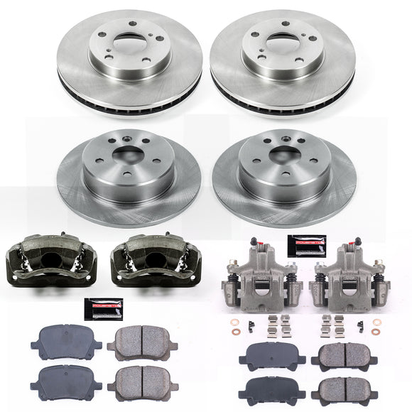 PowerStop OE Stock Replacement Low-Dust Ceramic Brake Pad, Rotor and Caliper Kit