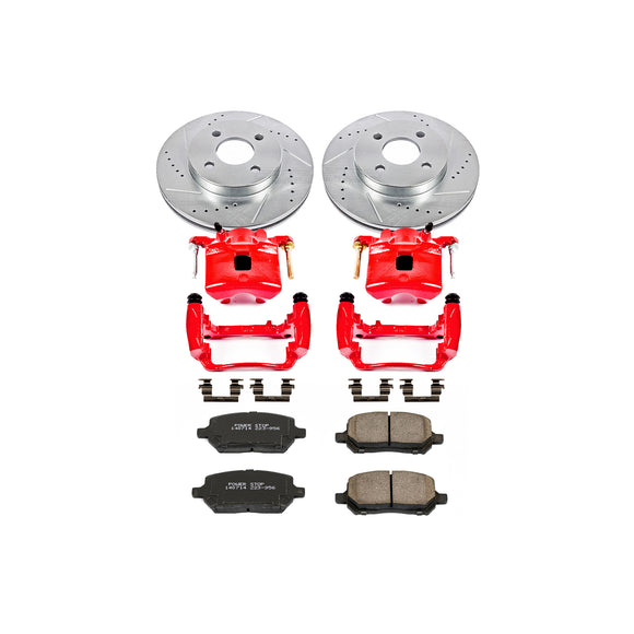 PowerStop Z23 Daily Driver Carbon-Fiber Ceramic Pads Drilled & Slotted Rotor & C