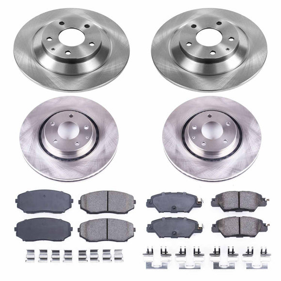 PowerStop OE Stock Replacement Low-Dust Ceramic Brake Pad and Rotor Kit