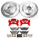 PowerStop Z36 Truck and SUV Ceramic Brake Pad, Drilled & Slotted Rotor, and Cali