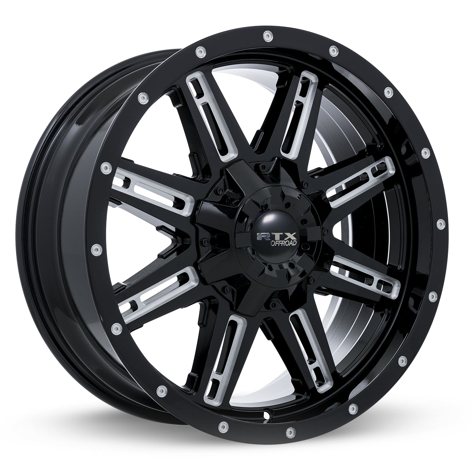 17x8 RTX Ravine Black Milled 5x114.3/127 ET15 wheel/rim