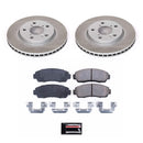 PowerStop Semi-Coated Rotor and Low-Dust Ceramic Brake Pad Kit