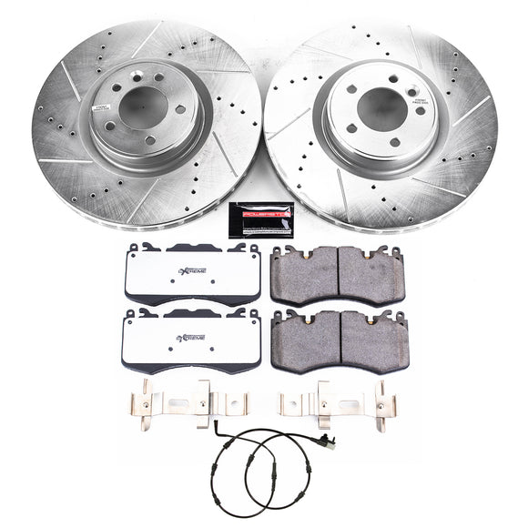 PowerStop Z36 Carbon-Fiber Ceramic Brake Pad with Drilled and Slotted Rotor Kit