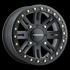 15x7 Vision 356 Manx 2 Beadlock Satin Black 4x156 ET13 Wheel Rim