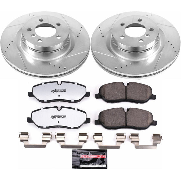 PowerStop Z36 Carbon-Fiber Ceramic Brake Pad with Drilled and Slotted Rotor Kit