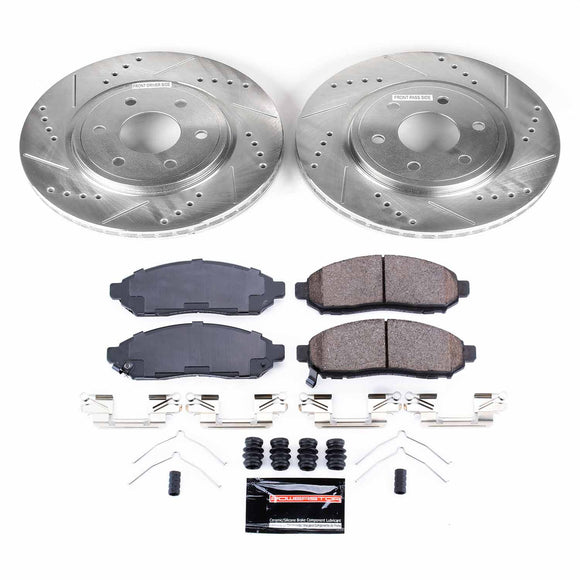 PowerStop Z23 Daily Driver Carbon-Fiber Ceramic Brake Pad and Drilled & Slotted