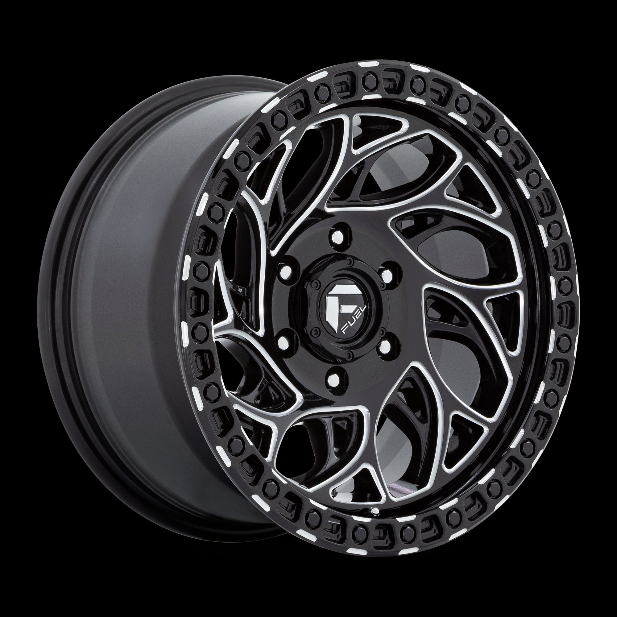 17X9 Fuel 1PC D840 Runner OR Gloss Black Milled 5X127 5X5 ET-12 Wheel Rim