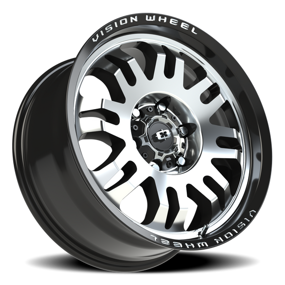 18x8.5 Vision 409 Inferno Black Machined Face 6x139.7 6x5.5 ET0 Wheel Rim