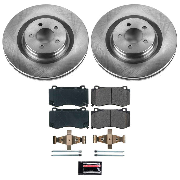 PowerStop OE Stock Replacement Low-Dust Ceramic Brake Pad and Rotor Kit