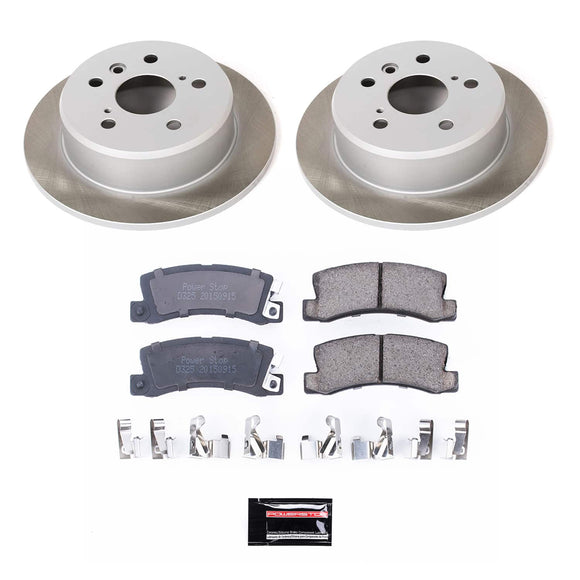 PowerStop Semi-Coated Rotor and Low-Dust Ceramic Brake Pad Kit
