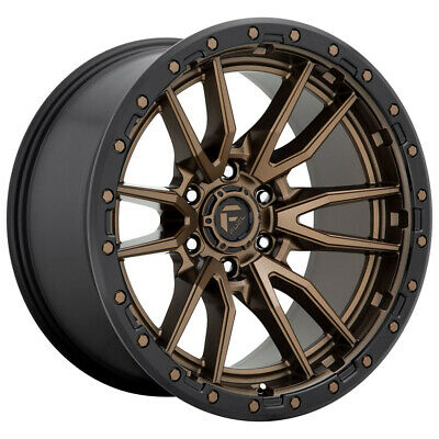 18X9 Fuel D681 Rebel Matte Bronze Black Bead Ring 6X139.7 ET20 wheel/rim