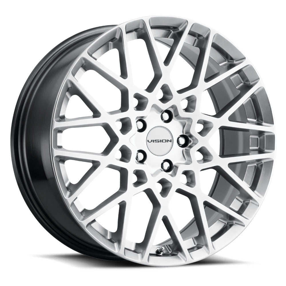 20x8.5 Vision 474 Recoil Hyper Silver 5x112 ET35 Wheel Rim - 0