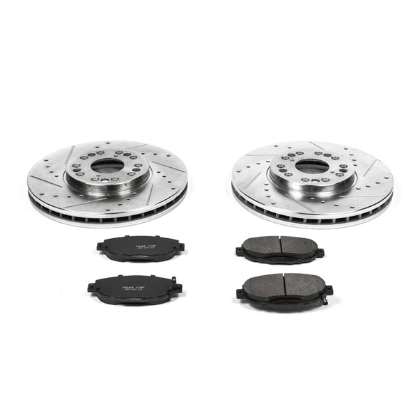 PowerStop Z23 Daily Driver Carbon-Fiber Ceramic Brake Pad and Drilled & Slotted
