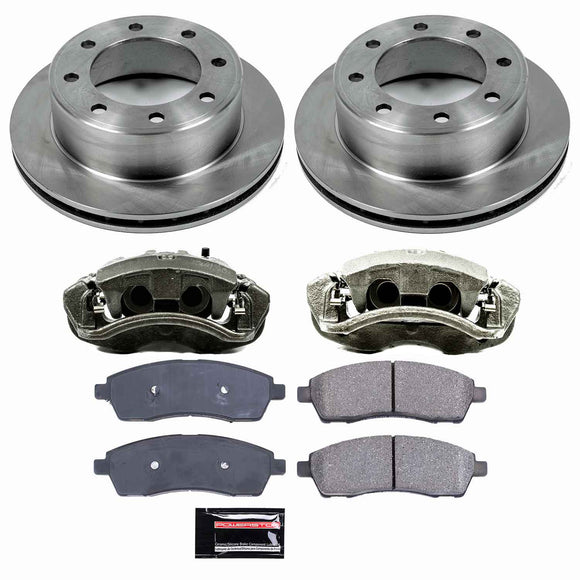 PowerStop OE Stock Replacement Low-Dust Ceramic Brake Pad, Rotor and Caliper Kit