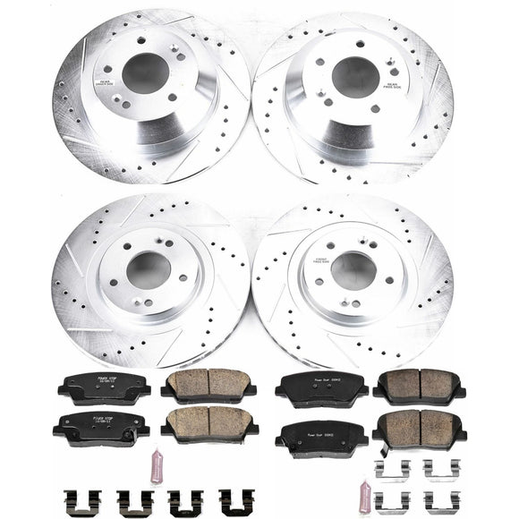PowerStop Z23 Daily Driver Carbon-Fiber Ceramic Brake Pad and Drilled & Slotted
