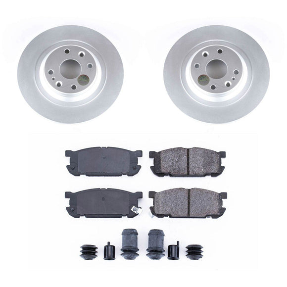 PowerStop Genuine Geomet Coated Rotor and Low-Dust Ceramic Brake Pad Kit