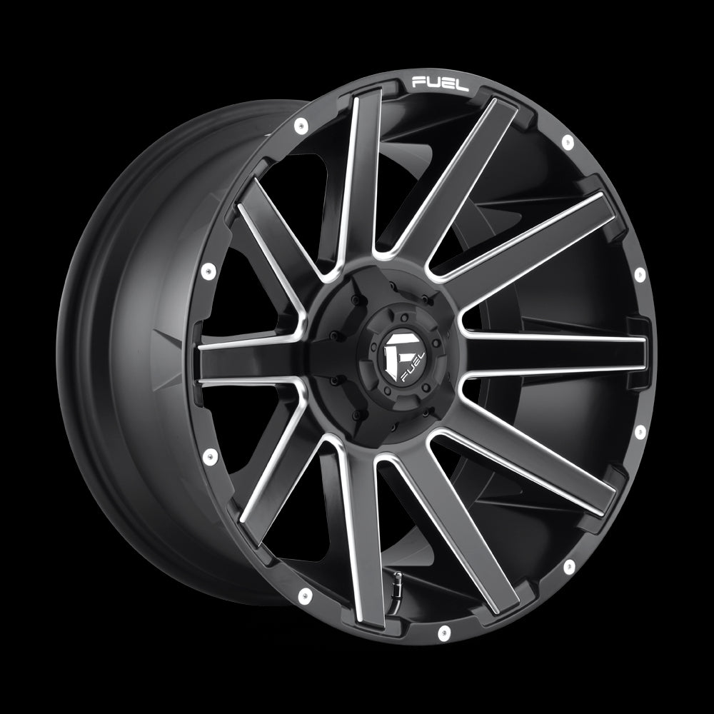 20X10 Fuel D616 Contra Matte Black Milled 6X135/6X139.7 ET-19 wheel/rim - 0