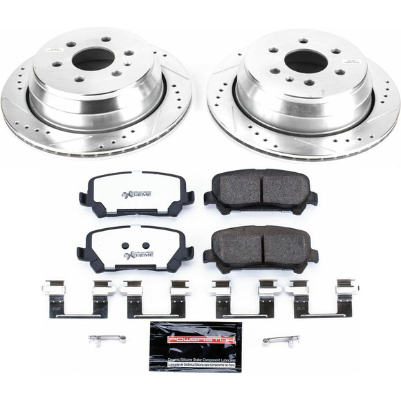 PowerStop Z36 Carbon-Fiber Ceramic Brake Pad with Drilled and Slotted Rotor Kit