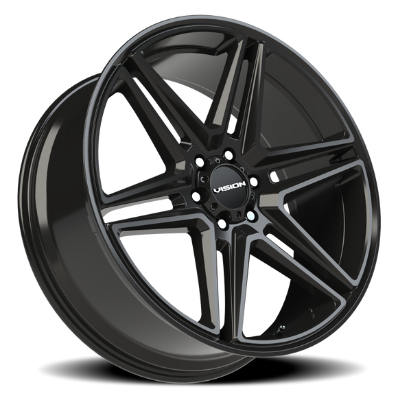 24x9.5 Vision 476 Wedge Gloss Black Wheel 6x135 ET30 CB87.1