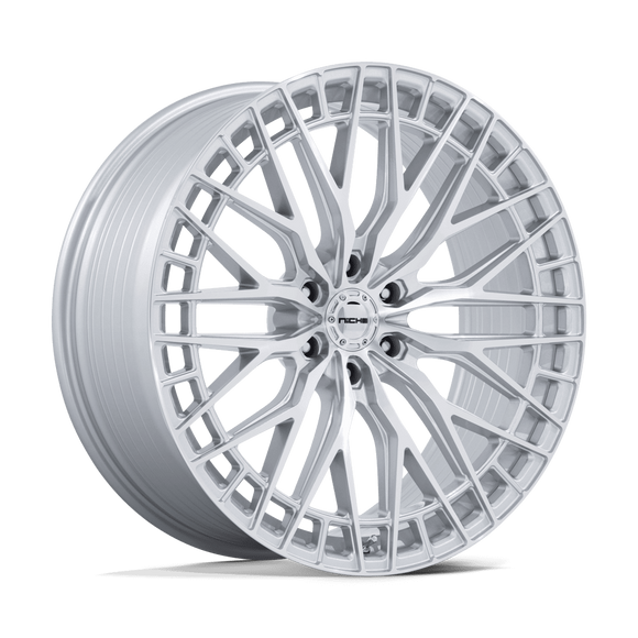 22x10 Niche NC288 Genoa Gloss Silver Machined Face 6x135 ET30 Wheel