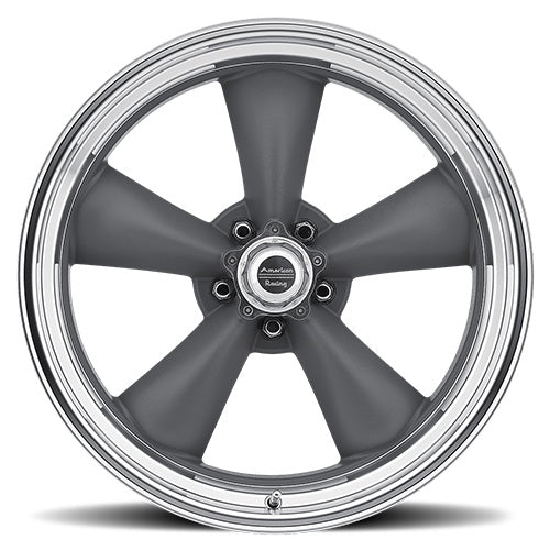 18.00x10.00 American Racing VN215 Magnetic Gray With Machined Lip