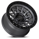 18x9 Lock Off-Road Lunatic Matte Grey Black Ring 5x127 5x5 ET-12 Wheel Rim-1