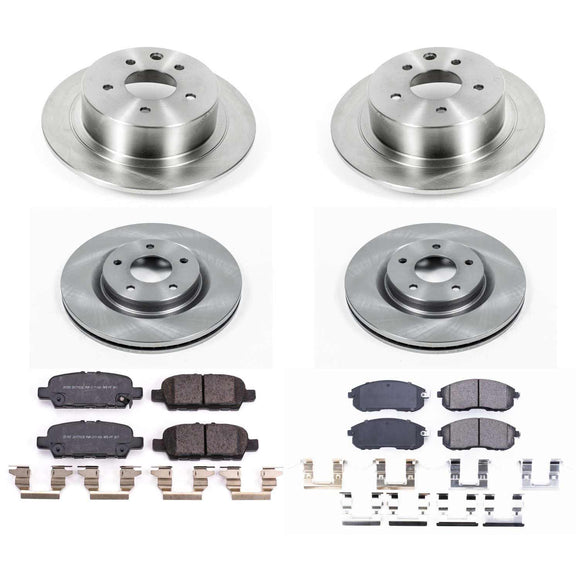 PowerStop OE Stock Replacement Low-Dust Ceramic Brake Pad and Rotor Kit