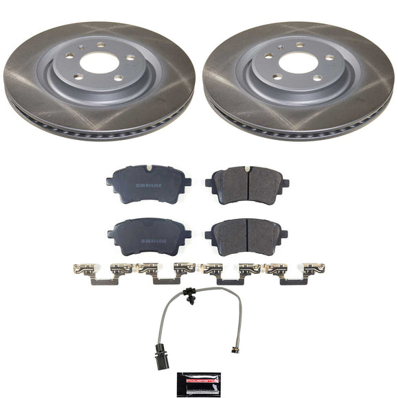 Semi-Coated Rotor and Low-Dust Ceramic Brake Pad Kit