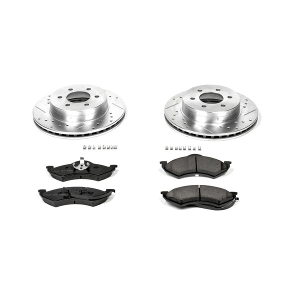PowerStop Z23 Daily Driver Carbon-Fiber Ceramic Brake Pad and Drilled & Slotted