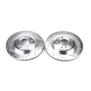 PowerStop Evolution Drilled Slotted Rotors Pair Front For BMW 330i