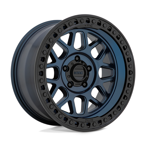 18X9 KMC KM549 GRS Midnight Blue With Gloss Black Lip 5X127 ET-12 wheel/rim