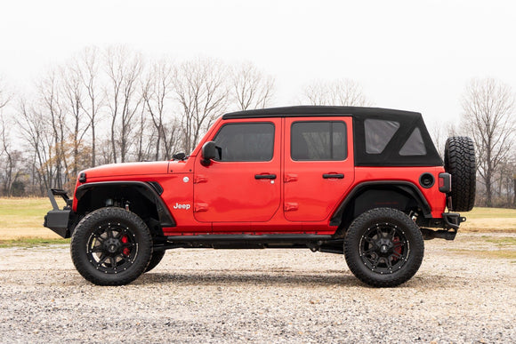 Oval Nerf Steps - 4 Door - Black - Jeep Wrangler Unlimited (18-23)