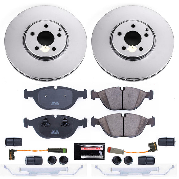 PowerStop Genuine Geomet Coated Rotor and Carbon-Fiber Ceramic Brake Pad Kit