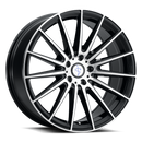 22x9 Sapphire Luxury Alloys SX03-03 Gloss Black Machined 5x115 ET35 CB73 Wheel