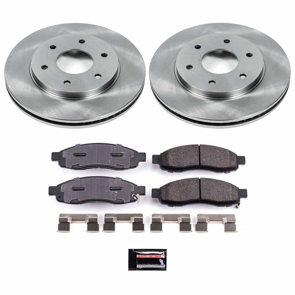 PowerStop OE Stock Replacement Low-Dust Ceramic Brake Pad and Rotor Kit