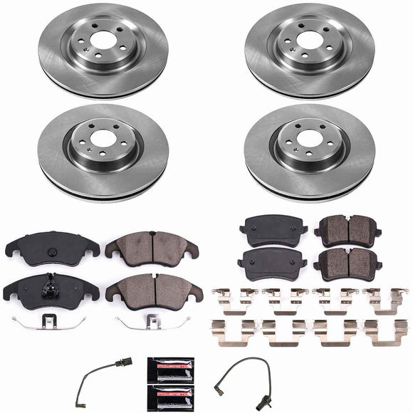 PowerStop OE Stock Replacement Low-Dust Ceramic Brake Pad and Rotor Kit