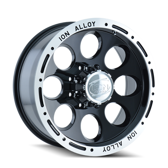 16x8 ION Alloy 174 Black Wheel/Rim 6x139.7 6-139.7 6x5.5 16-8 ET-5