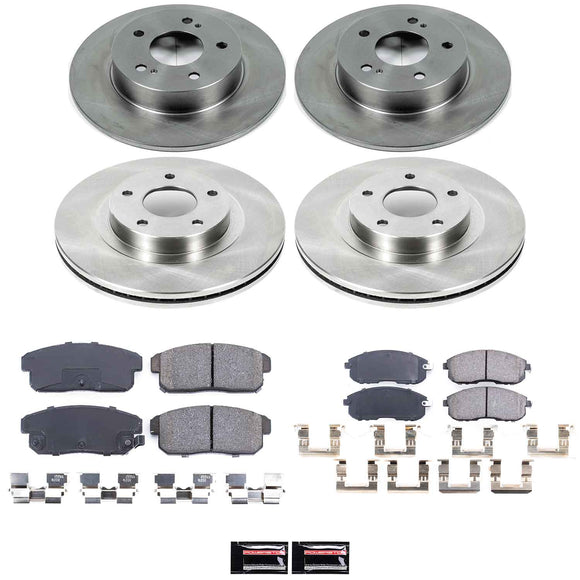 PowerStop OE Stock Replacement Low-Dust Ceramic Brake Pad and Rotor Kit