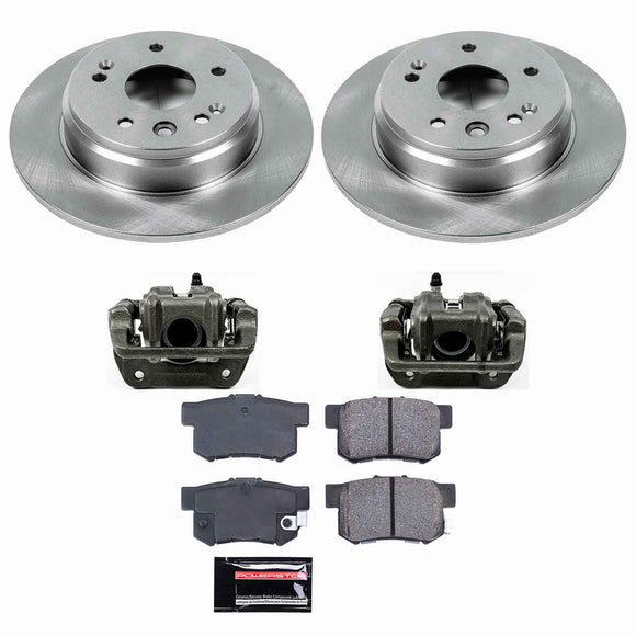 PowerStop OE Stock Replacement Low-Dust Ceramic Brake Pad, Rotor and Caliper Kit