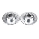 PowerStop Evolution Drilled Slotted Rotors Pair Front For BMW 525i