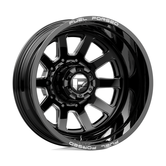 22x8.25 Fuel Off-Road DE09 FF09D Matte Black Milled 10x225 ET-202 CB170.1 Wheel