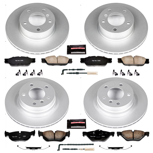 PowerStop Genuine Geomet Coated Rotor and Carbon-Fiber Ceramic Brake Pad Kit