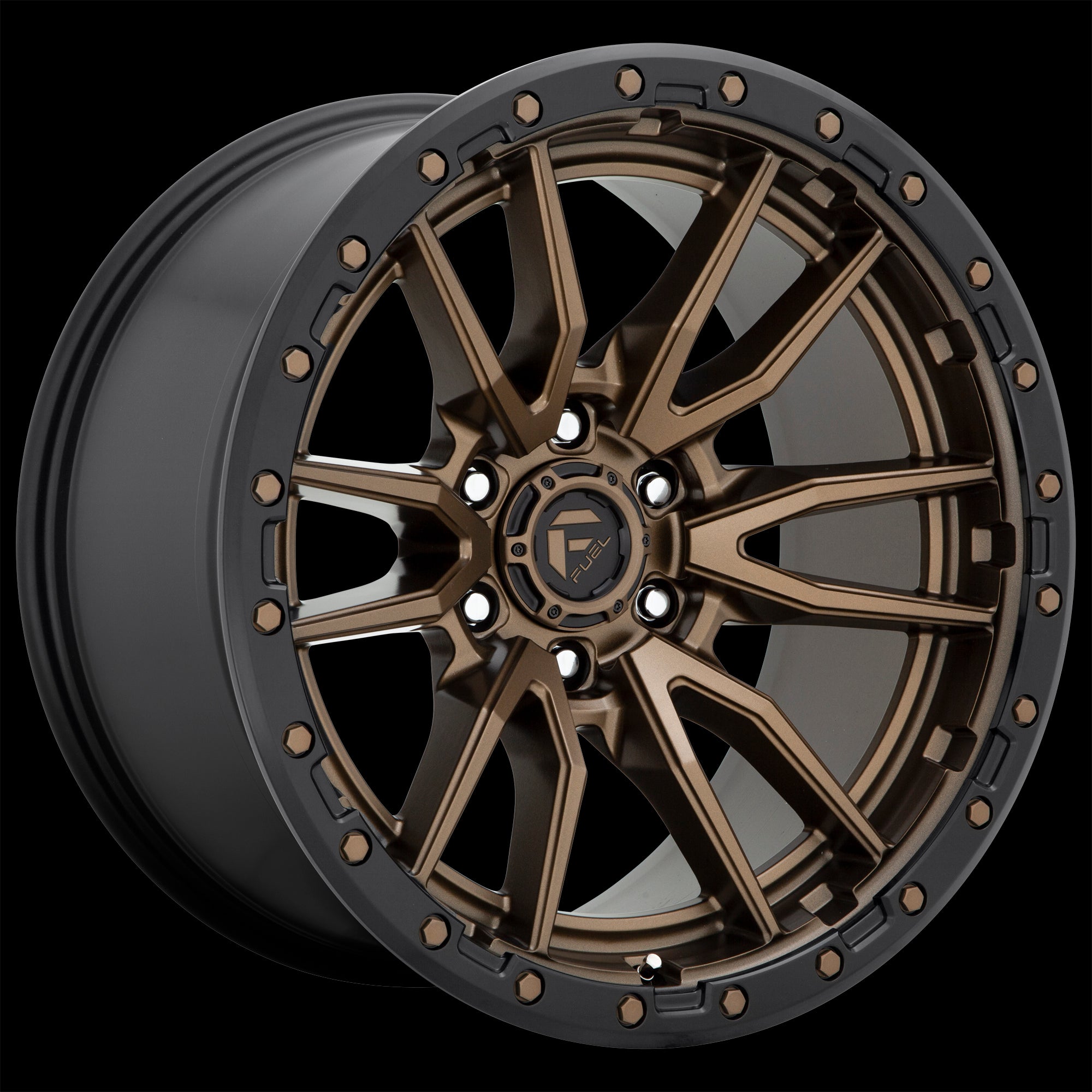 18X9 Fuel D681 Rebel Matte Bronze Black Bead Ring 5X150 ET1 wheel/rim