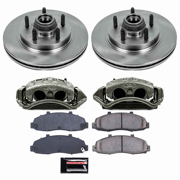 PowerStop OE Stock Replacement Low-Dust Ceramic Brake Pad, Rotor and Caliper Kit
