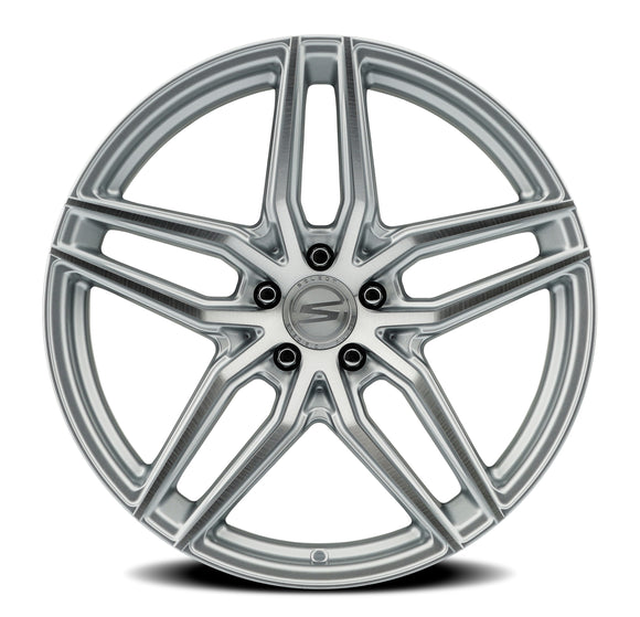 19x9.5 Select Precision Alloys Shadow Silver Brushed 5x112 ET35 Wheel