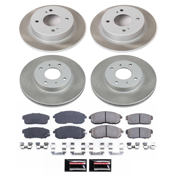 PowerStop Semi-Coated Rotor and Low-Dust Ceramic Brake Pad Kit