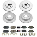 PowerStop Genuine Geomet Coated Rotor and Low-Dust Ceramic Brake Pad Kit
